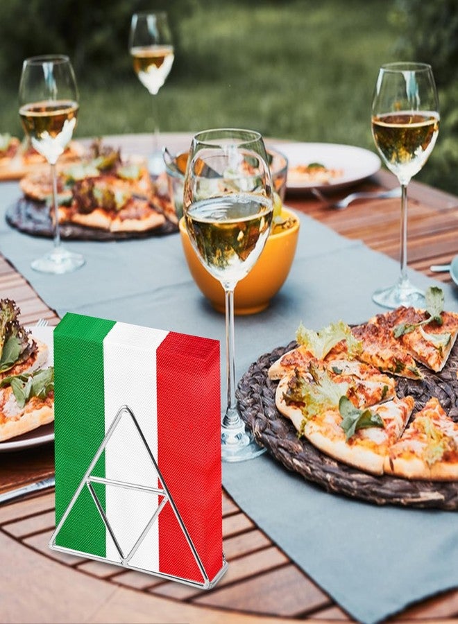 Geodurn 50 Pieces Italy Flag Paper Napkins, Italian Disposable Cocktail Napkins for National Day, Italian-Themed Party, Sports Soccer Matches, Patriotic Holiday, Dinner Table, and Festival Table Decorations - Image 4